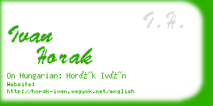 ivan horak business card